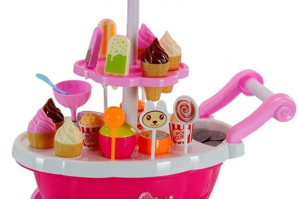 Indulge in Sweet Dreams: Kiti Kits' Luxurious Pink Ice Cream Candy Shop for Kids with Soft Light & Sound