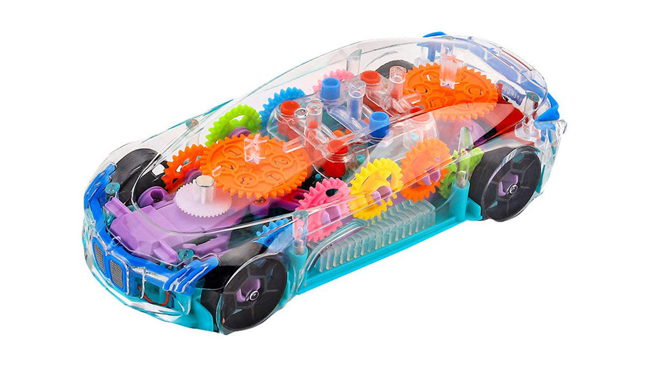 Rev Up the Fun: Exploring the World of 360-Degree Rotating Transparent Concept Racing Toy Car with 3D Flashing LED Lights & Music