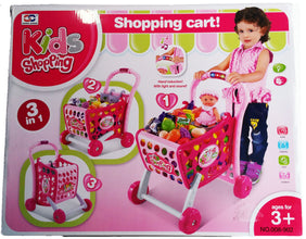 3-in-1 Food Shopping Cart Trolley