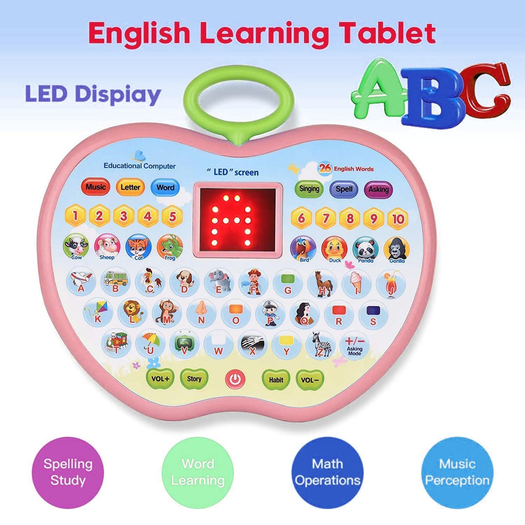 Educational Learning Laptop Computer Toy Tablet Toddler with LED