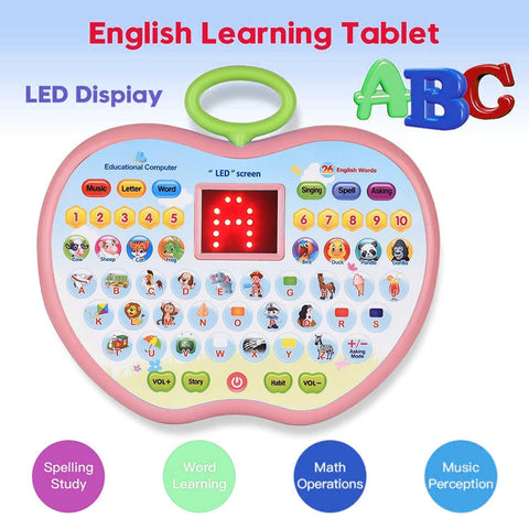 Interactive Educational Laptop Tablet Toy: Learn ABC, 123, Alphabets, Numbers, Words & Animals