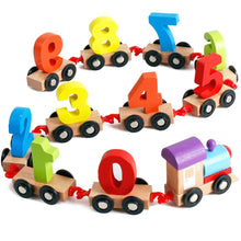 Early Educational Wooden Train Toys - Digital 0-9 Number Theme