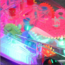 360-Degree Rotating Transparent Concept Racing Toy Car with 3D Flashing LED Lights & Music