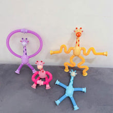 LED Telescopic Suction Cup Giraffe Fidget Toy - Sensory Tubes & Pop Tubes 4 Pcs Set