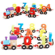 wooden number train